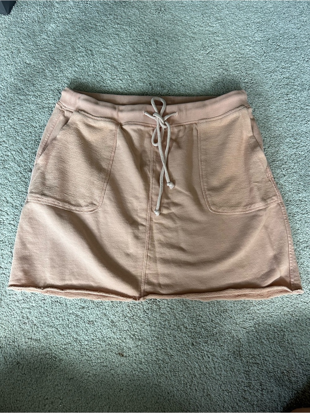 Saturday Sunday Anthropologie Pink French Terry Mini Skirt Small